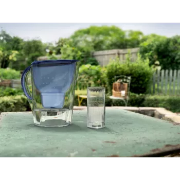 Ūdens filtrēšanas krūze BRITA Marella XL ar 5 MAXTRA PRO kasetnēm, zila