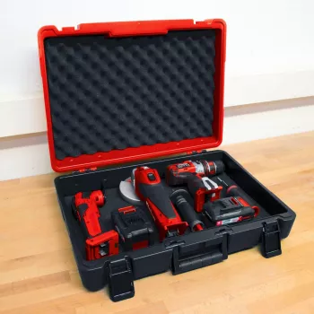 E-Box M55 /40, instrumentu kaste Sarkana/melna
