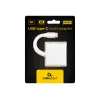 USB grafikas adapteris GEMBIRD A-CM-HDMIF-02-SV, HDMI izeja, līdz 3840×2160, sudraba krāsa, 58,5×51×11,6 mm