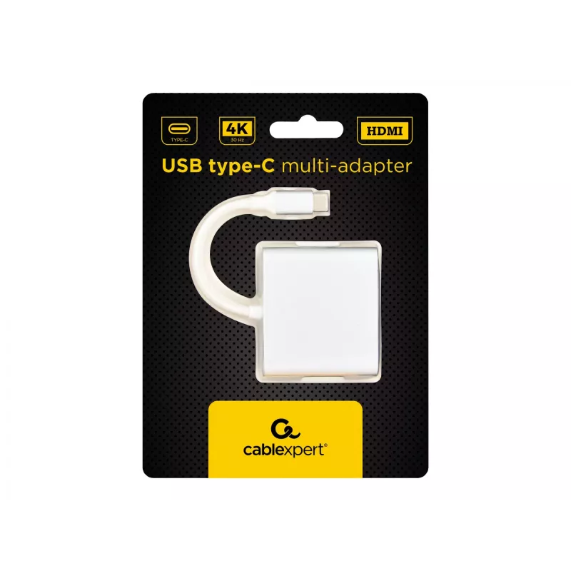 USB grafikas adapteris GEMBIRD A-CM-HDMIF-02-SV, HDMI izeja, līdz 3840×2160, sudraba krāsa, 58,5×51×11,6 mm