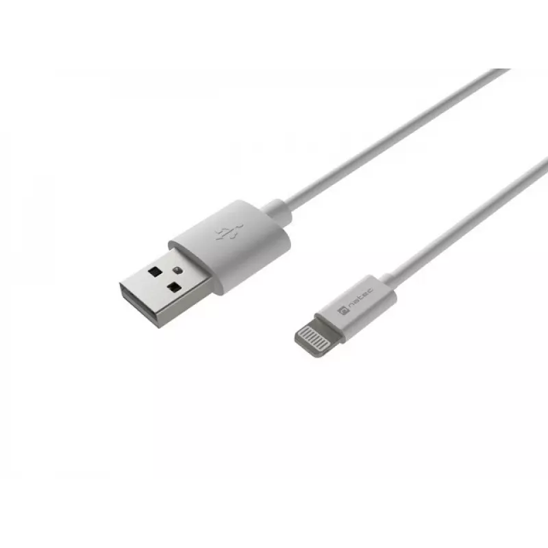 Kabelis Lightning (vīr.) -> USB-A (vīr.) 2m Mfi Prati Balts Natec NKA-2149
