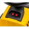 CAT traktors ar piekabi, dzeltens, braucamais