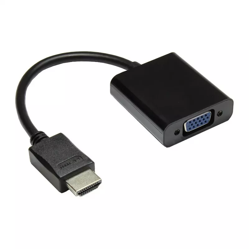 Adapteris HDMI uz VGA, HDMI spraudnis un VGA ligzda, 3,5 mm stereo ligzda, melns, Good Connections® (HDMI-AD21)