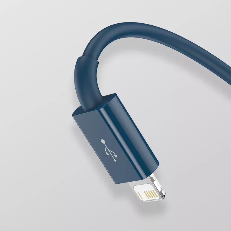 USB kabelis 3in1 Baseus Superior Series, USB uz micro USB / USB-C / Lightning, 3.5A, 1.5m (zils)