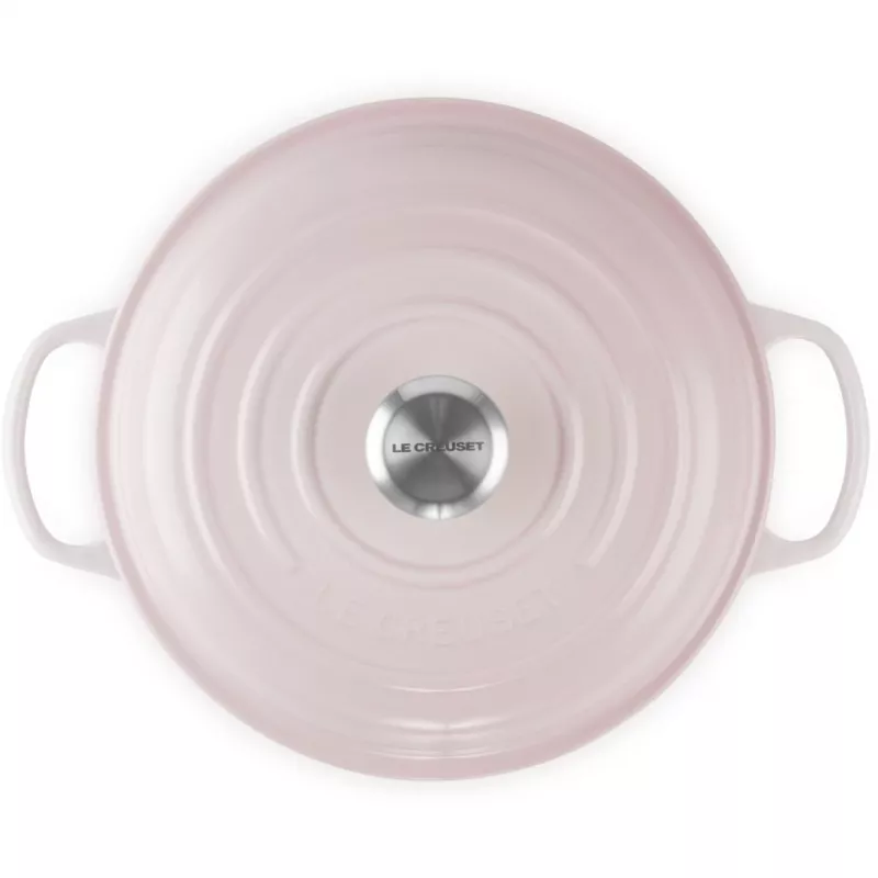 Le Creuset Signature 26 cm Gourmet Professional katls rozā krāsā