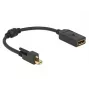 DisplayPort kabelis DeLOCK 62638 Mini DisplayPort 0,25 m Melns