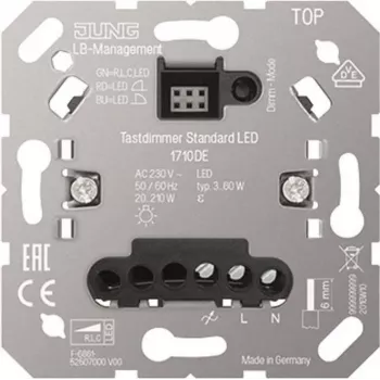 Ieslēgšanas dimmers LED gaismekļiem, Jung 1710 DE LED-Tastdimmer Standard