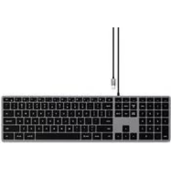 Satechi plāns W3 Tastatūra Mājas USB QWERTZ Vācu Melna Pelēka