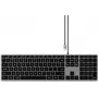 Satechi plāns W3 Tastatūra Mājas USB QWERTZ Vācu Melna Pelēka