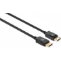 Manhattan DisplayPort 1.4 kabelis, 8K@60hz, 2m, pītais kabelis, vīrišķais-vīrišķais, ar aizturiem, pilnībā ekranēts, melns, mūža garantija, ekvivalents DP14MM2M