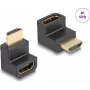 DeLOCK High Speed HDMI Adapter spraudnis pret ligzdu leņķveida 8K 60 Hz melns