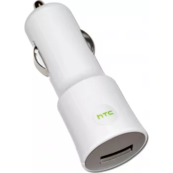 HTC automašīnas lādētājs CC C120, USB, 1000 mA, balts, vairumā (CC C120)