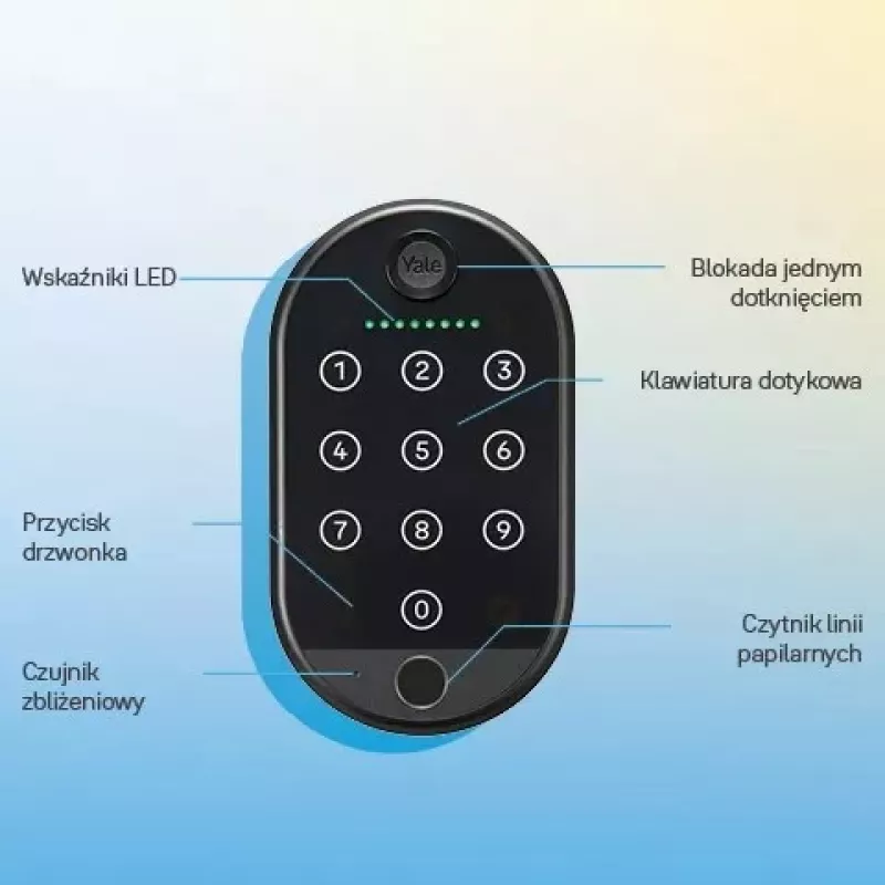 Tastatūras piederums Yale viedajām slēdzenēm 05/303000/BL — 69×19×122 mm