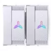 CPU dzesētājs Jonsbo CR-3000E Dual-Tower ARGB balta, divtorņu gaisa dzesētājs ar ARGB apgaismojumu