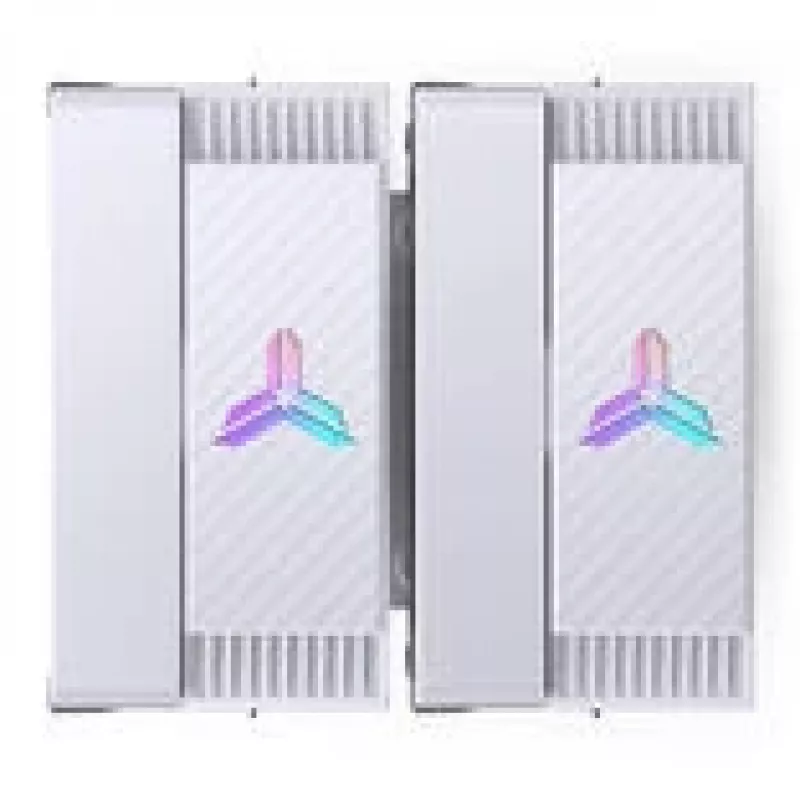 CPU dzesētājs Jonsbo CR-3000E Dual-Tower ARGB balta, divtorņu gaisa dzesētājs ar ARGB apgaismojumu