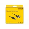 DeLOCK USB 2.0 uz seriālā RS-232 adapteris 50 cm FTDI Melns