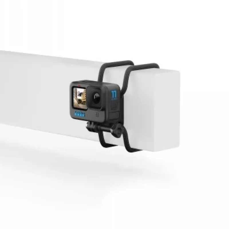 Stiprinājuma plāksne GoPro HERO kamerām Elastīgs satvērēja stiprinājums Melna plastmasa