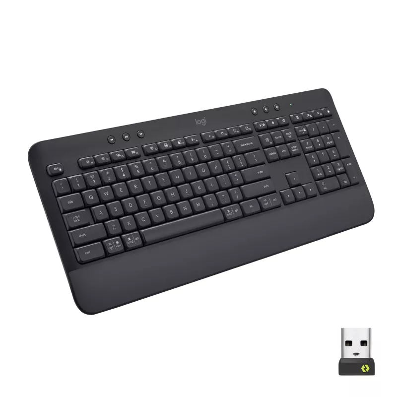 Logitech Signature K650 - Tastatūra - Bezvadu - Bluetooth 5.1 - QWERTZ - Zviedru - Grafīta