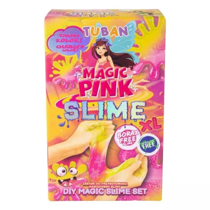 Slime DIY komplekts TUBAN TU3569 — Magic Pink XL, netoksisks, bērniem drošs