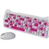 Bezvadu tastatūras un peles komplekts CANYON HSET-W6 Pink Kitty Edition