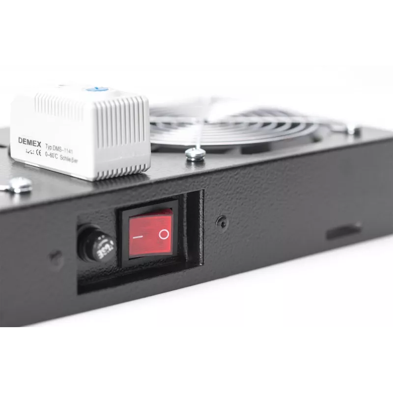 Jumta ventilators Digitus DN-19 FAN-2-WM-T-SW