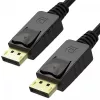 DisplayPort kabelis Unitek Y-C609BK — 3 m, vīriešu-vīriešu, melns