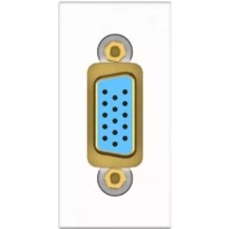 Kindermann 7464000501. Buchsen-Typ: VGA, Module Menge (max): 1 Modul(e). Produktfarbe: Weiß, Material: Kunststoff. Breite: 45 mm (7464000501)