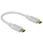 Delock - USB-C / barošanas kabelis - 24 kontaktu USB-C (M) uz 24 kontaktu USB-C (M) - 5 A - 15 cm - USB barošanas avots (100 W), atbalsta Power Delivery 2.0 - Balts (85357)