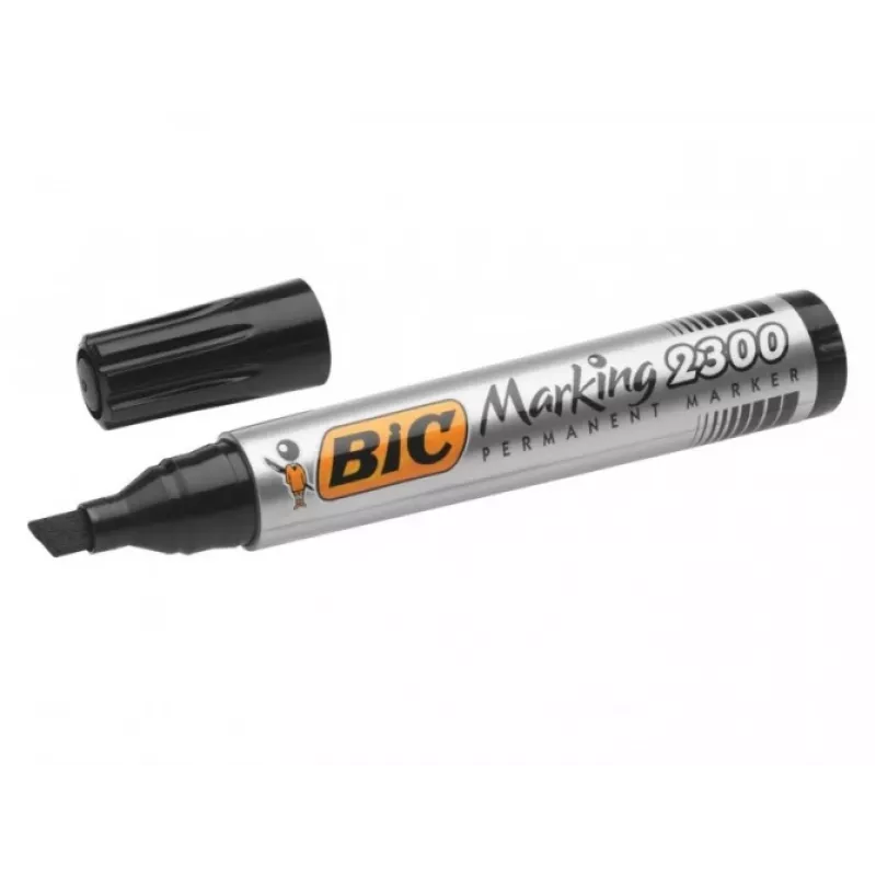 Pastāvīgais marķieris BIC ECO 2300, melns, 4–5 mm apaļais uzgalis