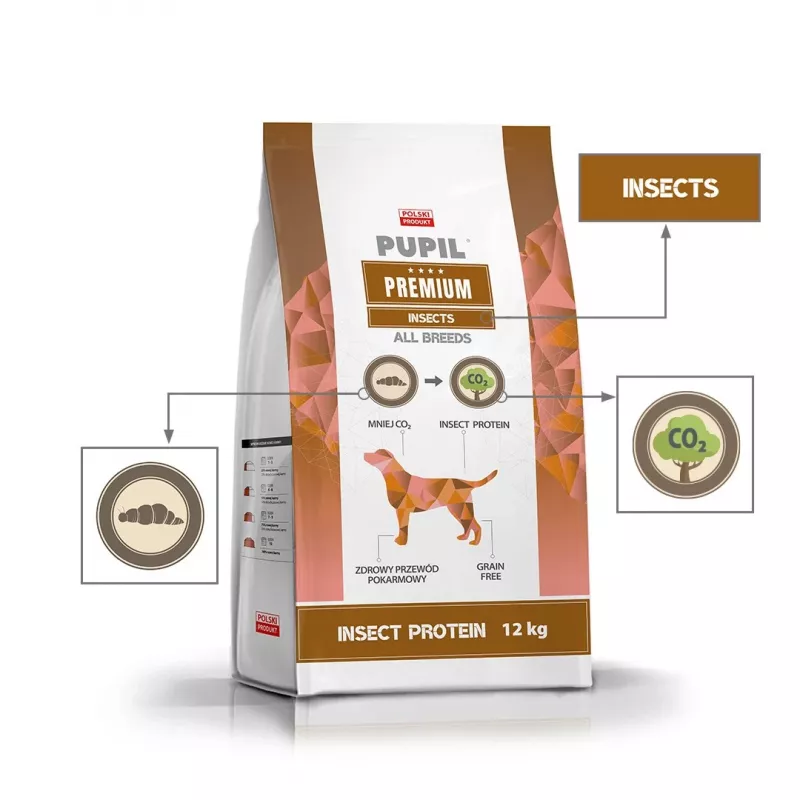 PUPIL Premium Insects - sauss suņu barība - 12kg