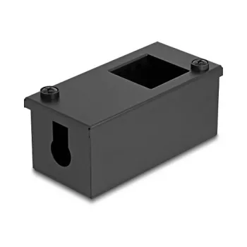 Sadales kārba DELOCK Easy 45 moduļu turētājs galda vai sienas montāžai, metāla, melna, 2x22,5x45 mm vai 1x45x45 mm