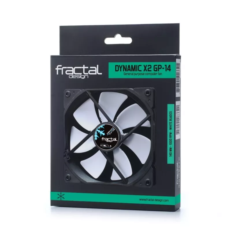 Fractal Design Dynamic X2 14 cm ventilators melns balts