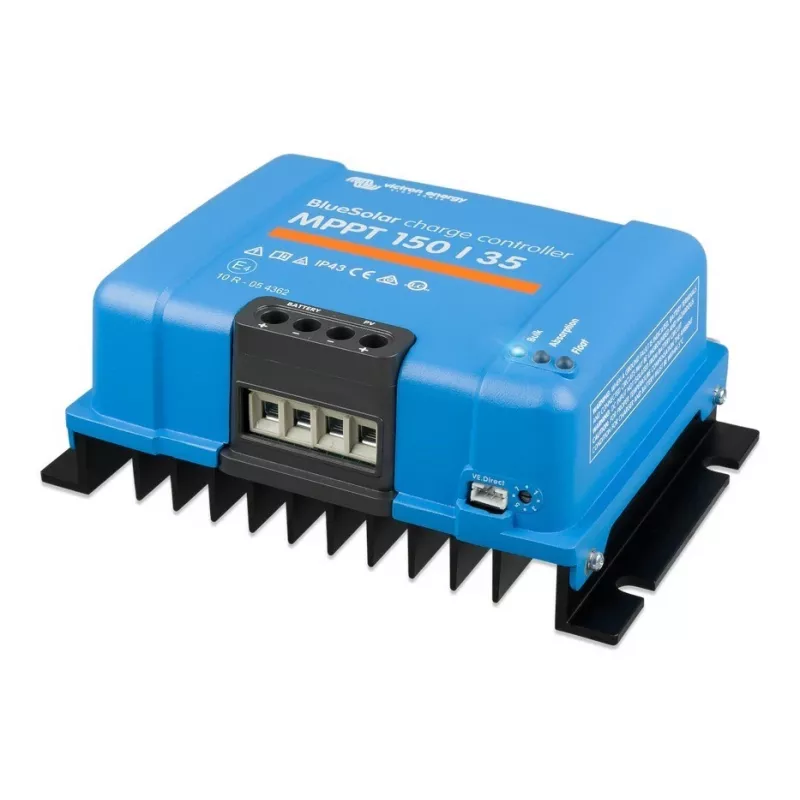 MPPT saules uzlādes kontrolieris BlueSolar 150/35 — 150 V PV ieeja, 35 A uzlādes strāva