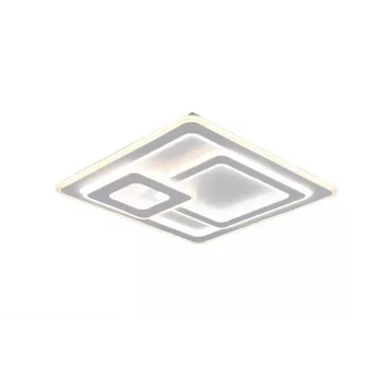 Griestu LED gaismeklis TRIO 629219331, 51×51 cm, matēti balts