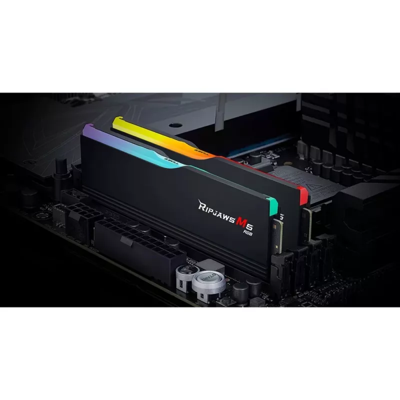 DIMM 48 GB DDR5-6000 (2x 24 GB) Dual-Kit, atmiņa melna, F5-6000J3036F24GX2-RM5RK, Ripjaws M5 RGB, INTEL XMP