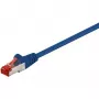 Wentronic Goobay CAT 6 komutācijas kabelis, S/FTP (PiMF), zils, 50 m - LSZH bez halogēna, varš (68276)