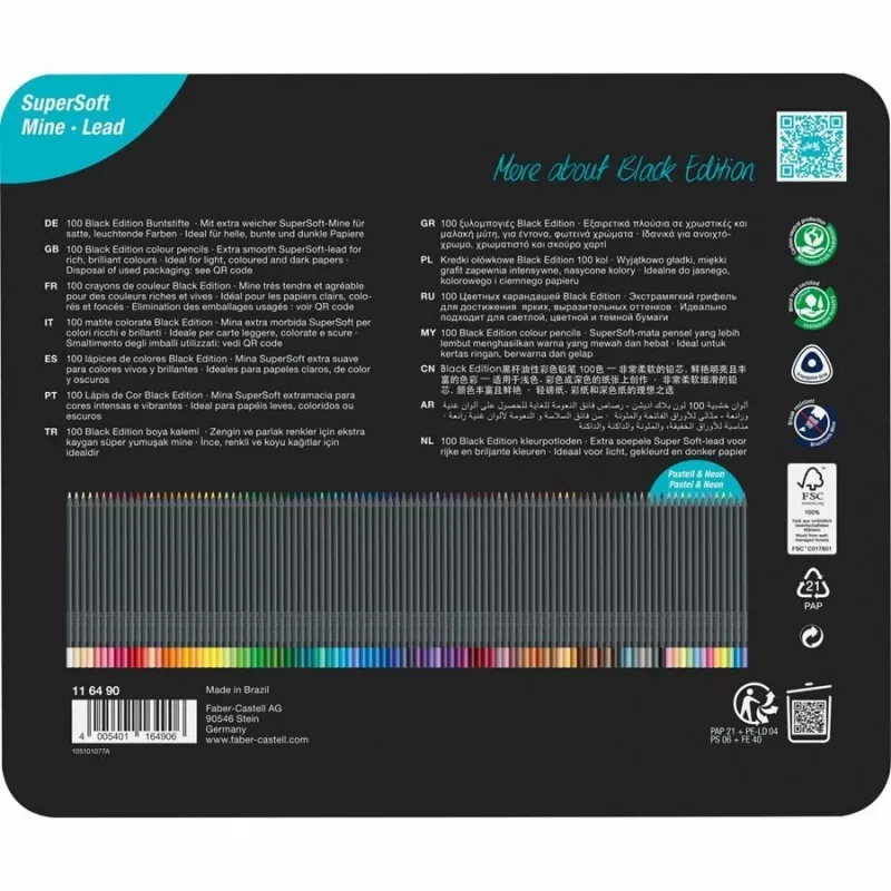 Akvareļu zīmuļi Faber-Castell 116490 Asorti krāsas 100 gab.