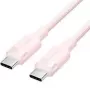 USB C uz USB C kabelis Vention TRDP USB 2.0 2 m 0.48 Gbit/s 60 W Rozā
