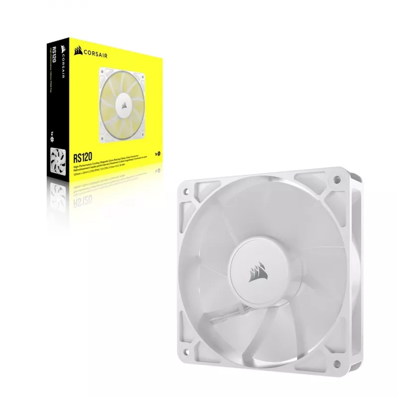 Ventilators Corsair RS120 12 cm Balts 420-2100 RPM 0.2-4.15 mmH2O