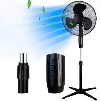 Stāvošais ventilators Extralink Bryza ESF-40D-BL — 40 cm, 3 lāpstiņas, 3 ātrumi