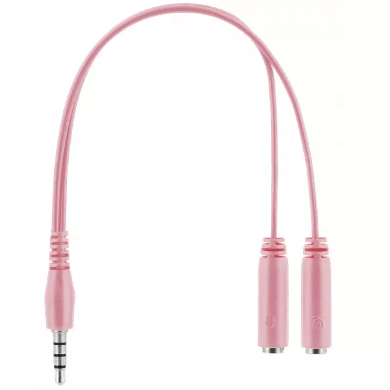 Deltaco GAM-030-P Austiņas un austiņu/mikrofona komplekts Stieples Galvas saite Spēlēm USB A tipa Rozā (GAM-030-P)