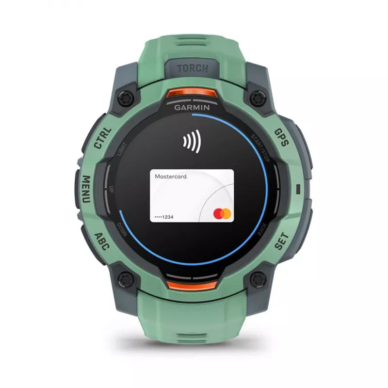 Garmin Instinct 3 AMOLED 3.05 cm (1.2) 45 mm Digital 390 x 390 pikseļi skārienjūtīgs Zaļš GPS (satelīts)