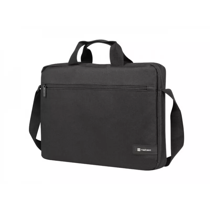 Portfelis NATEC Wallaroo 39,6 cm (15,6 collas) — poliestera klēpjdatora portfelis, piemērots 15,6 collu ekrāniem, melns