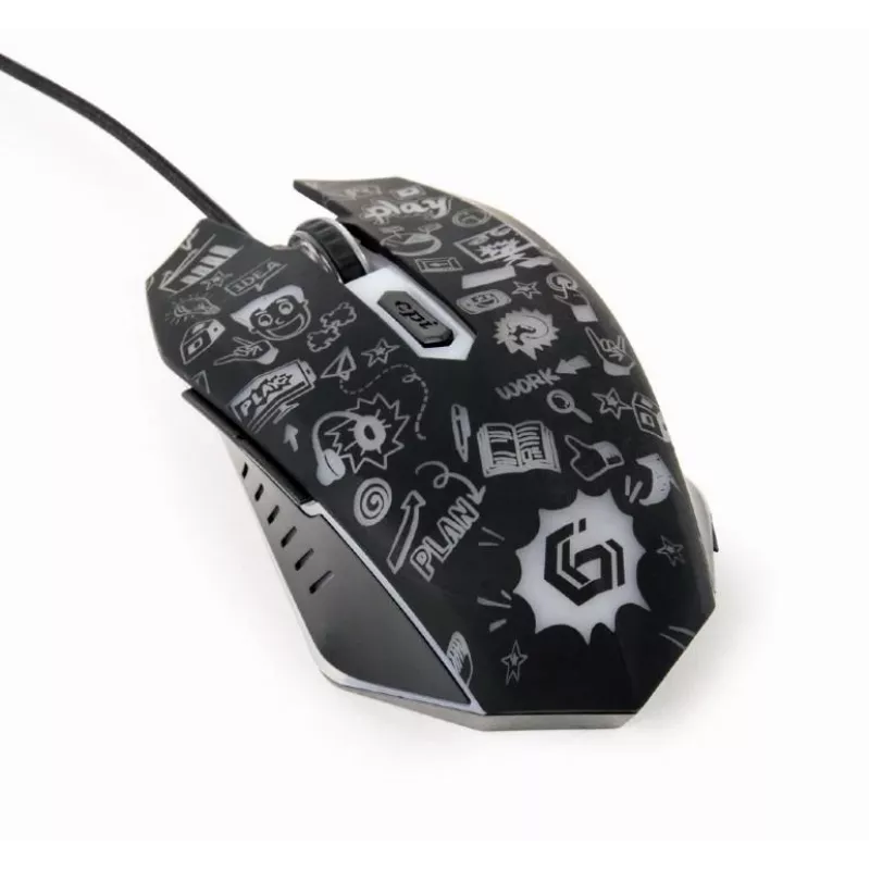 USB optiskā pele MELNA/MUS-6B-GRAFIX-01 Gembird