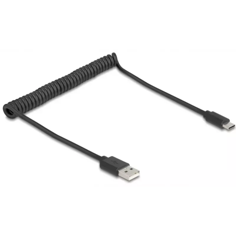 DeLOCK USB kabelis USB 2.0 0,75 m USB A USB C melns 90368