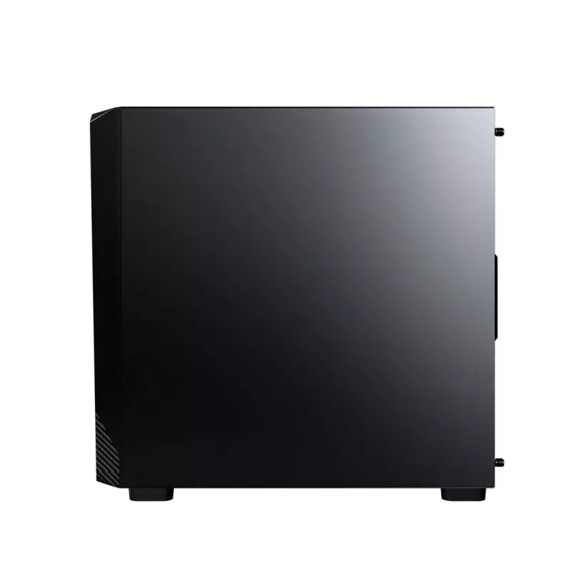 Montech X5M (B) Micro Tower PC korpuss — Micro‑ATX/Mini‑ITX, 3x120mm priekšā, 1x120mm aizmugurē, atbalsta ATX barošanas bloku, 2x3.5 collu + 4x2.5 collu, Melns