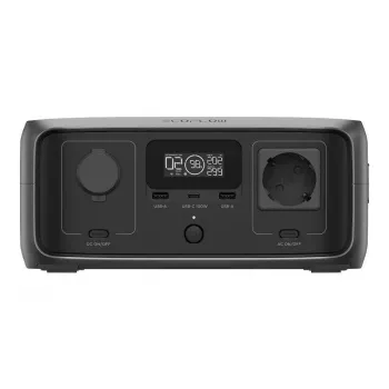 Pārnēsājama elektrostacija EcoFlow RIVER 3 UPS — LiFePO4 245 Wh, 300 W, 1 maiņstrāvas izeja, USB-A, USB-C, maiņstrāvas/saules/līdzstrāvas ieeja
