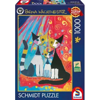 Rosina Wachtmeister: Happy Cat Family, Puzzle 1000 gab.