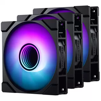 Phanteks M25 Gen2 120mm PWM D-RGB ventilatoru 3 iepakojums - melns