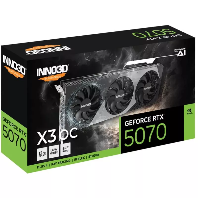 INNO3D GeForce RTX 5070 X3 OC 12GB GDDR7 grafikas karte